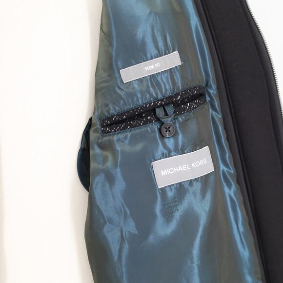 Michael Kors Men's Black Dash Wool Blend Pike Classic-Fit Overcoat Size 48R - Picture 9 of 9